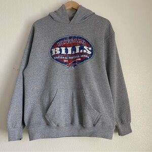 Vintage Logo Athletic Buffalo Bills printed hoodie, gray, L